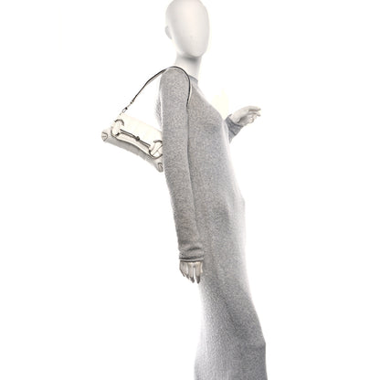 Gucci Nappa Vertical Matelasse Small Maxi Horsebit Chain Shoulder Bag Great White 2 of 9