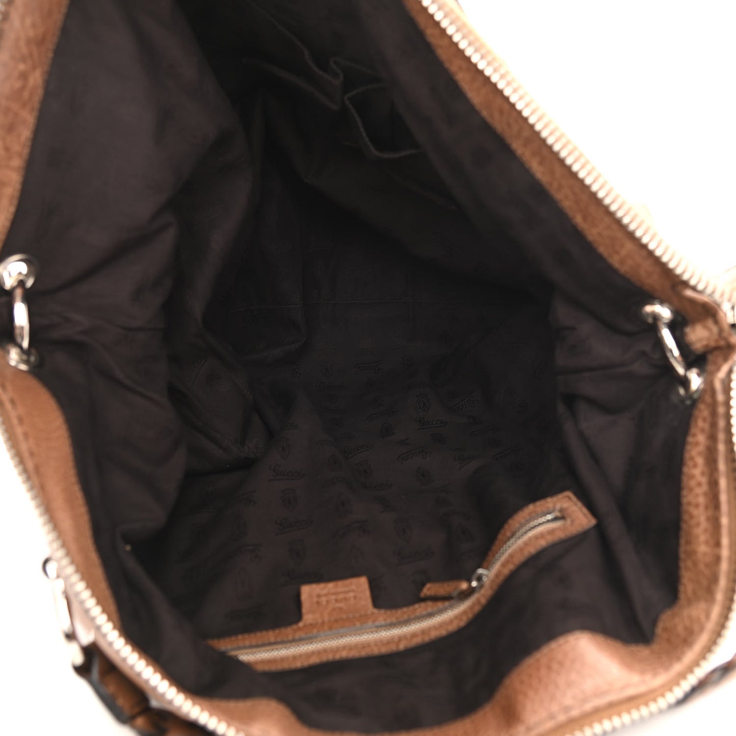 Calfskin Large Bamboo Bar Shoulder Bag Light Brown