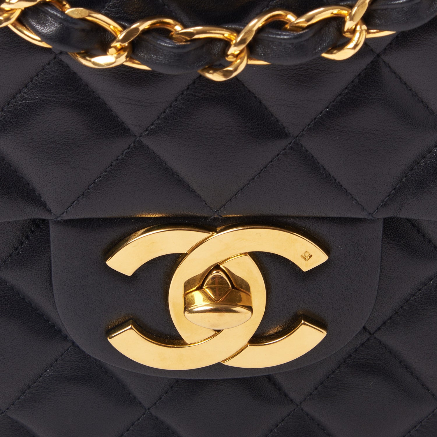 Chanel Lambskin Quilted XL Jumbo Single Flap Black 8 of 10