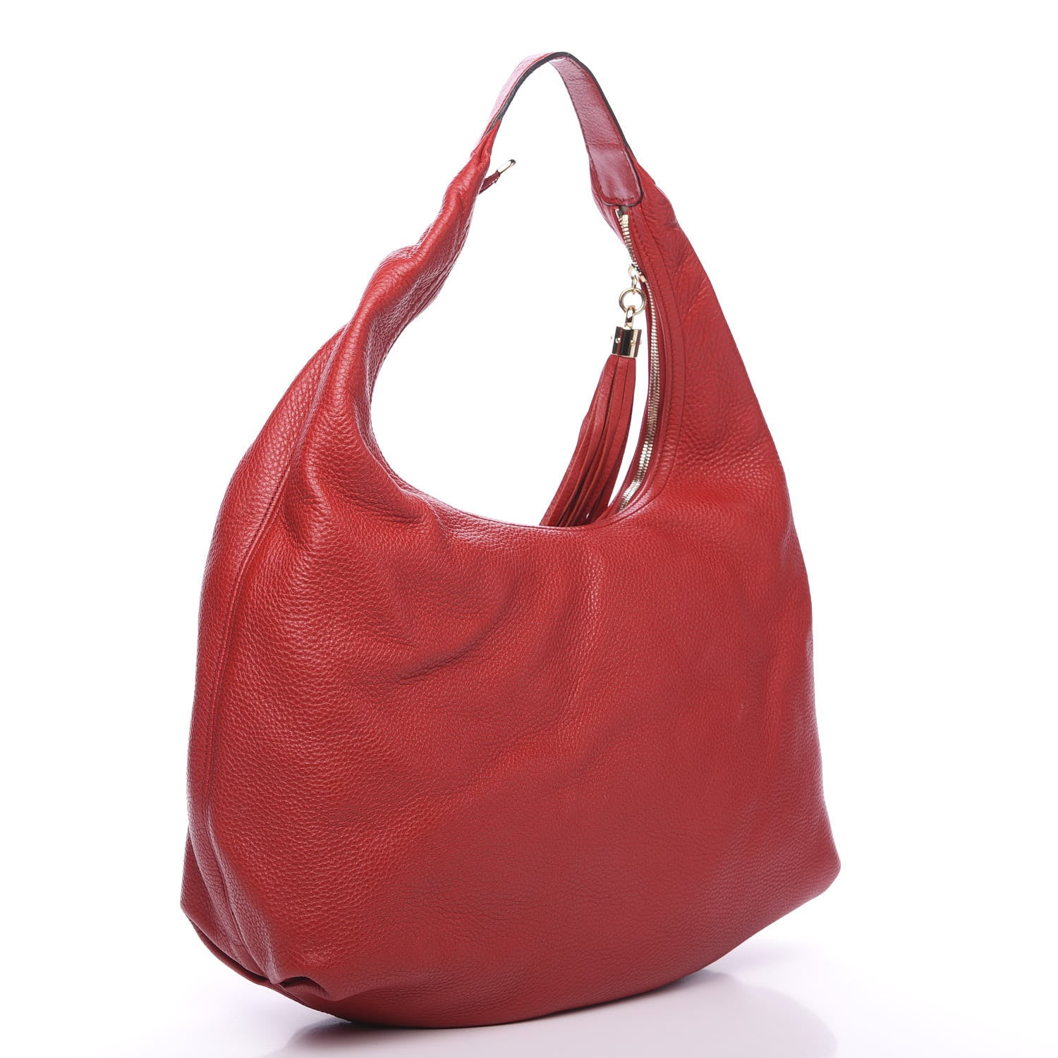 Gucci Pebbled Calfskin Large Soho Hobo Red 2 of 11