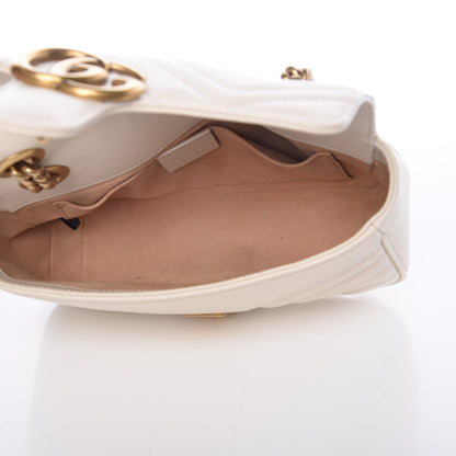 Gucci Calfskin Matelasse Mini GG Marmont Shoulder Bag White 5 of 8