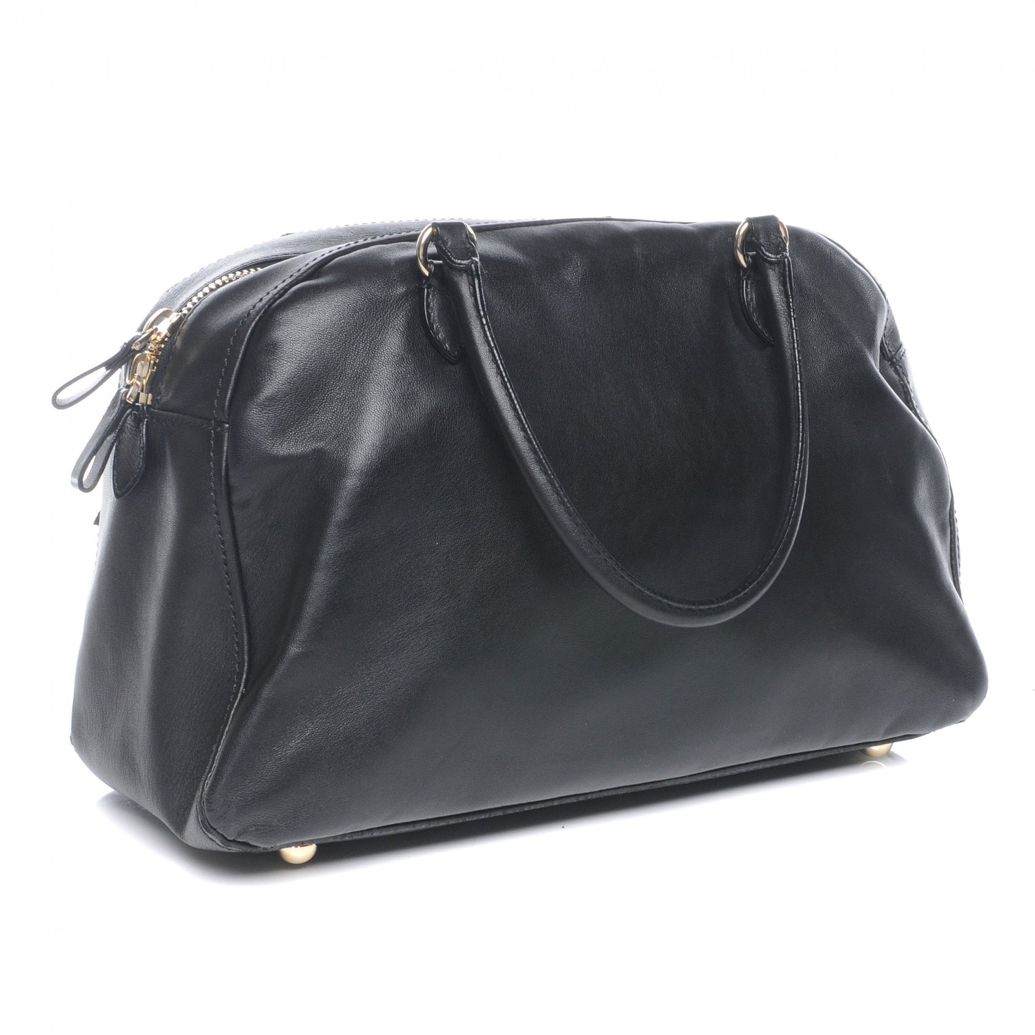 Valentino Garavani Nappa Studded Rosette Bowler Black 3 of 7