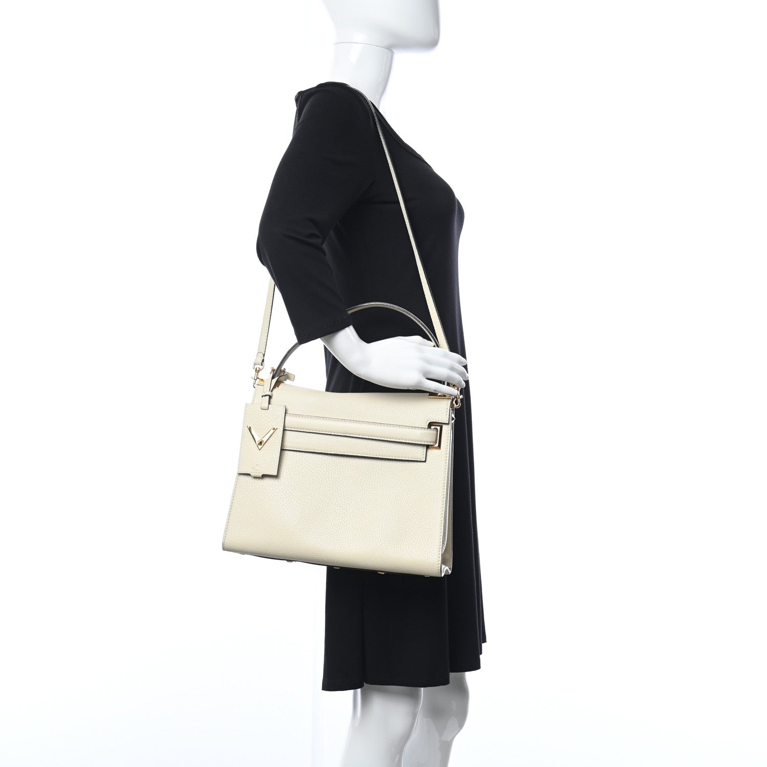 Valentino Garavani Grained Calfskin Medium My Rockstud Frame Bag Light Ivory 2 of 12