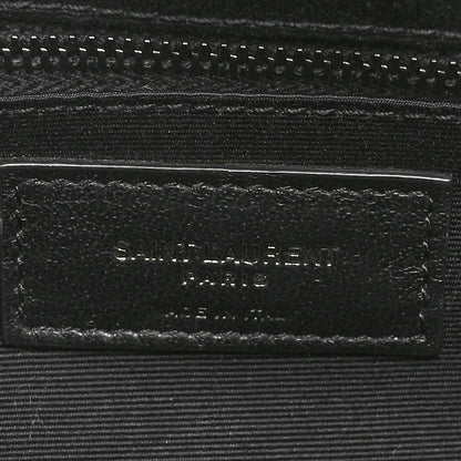 Saint Laurent Patent Pony Hair Leopard Print Patchwork Monochrome Monogram Medium Jamie Natural Black 6 of 10