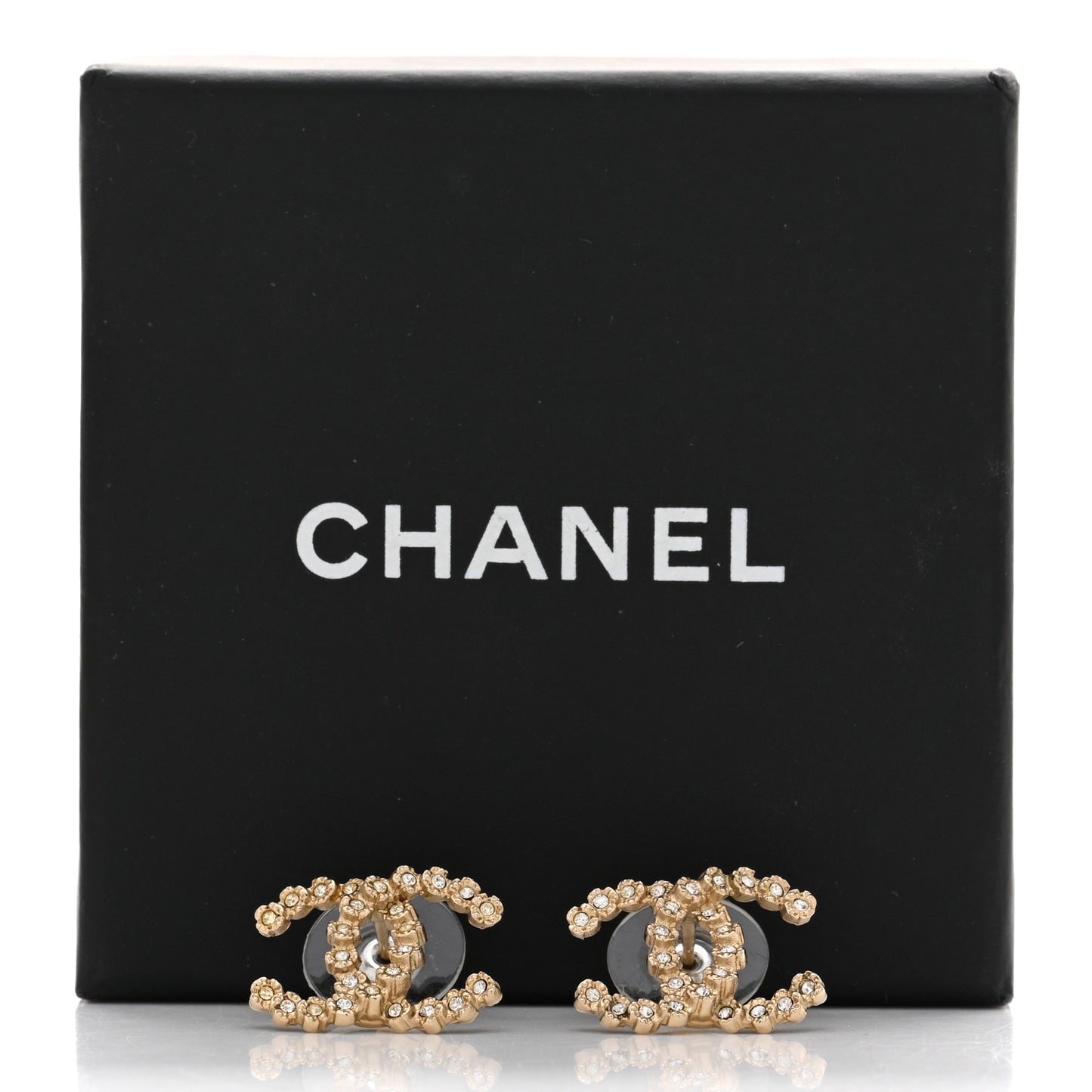 Crystal CC Earrings Gold