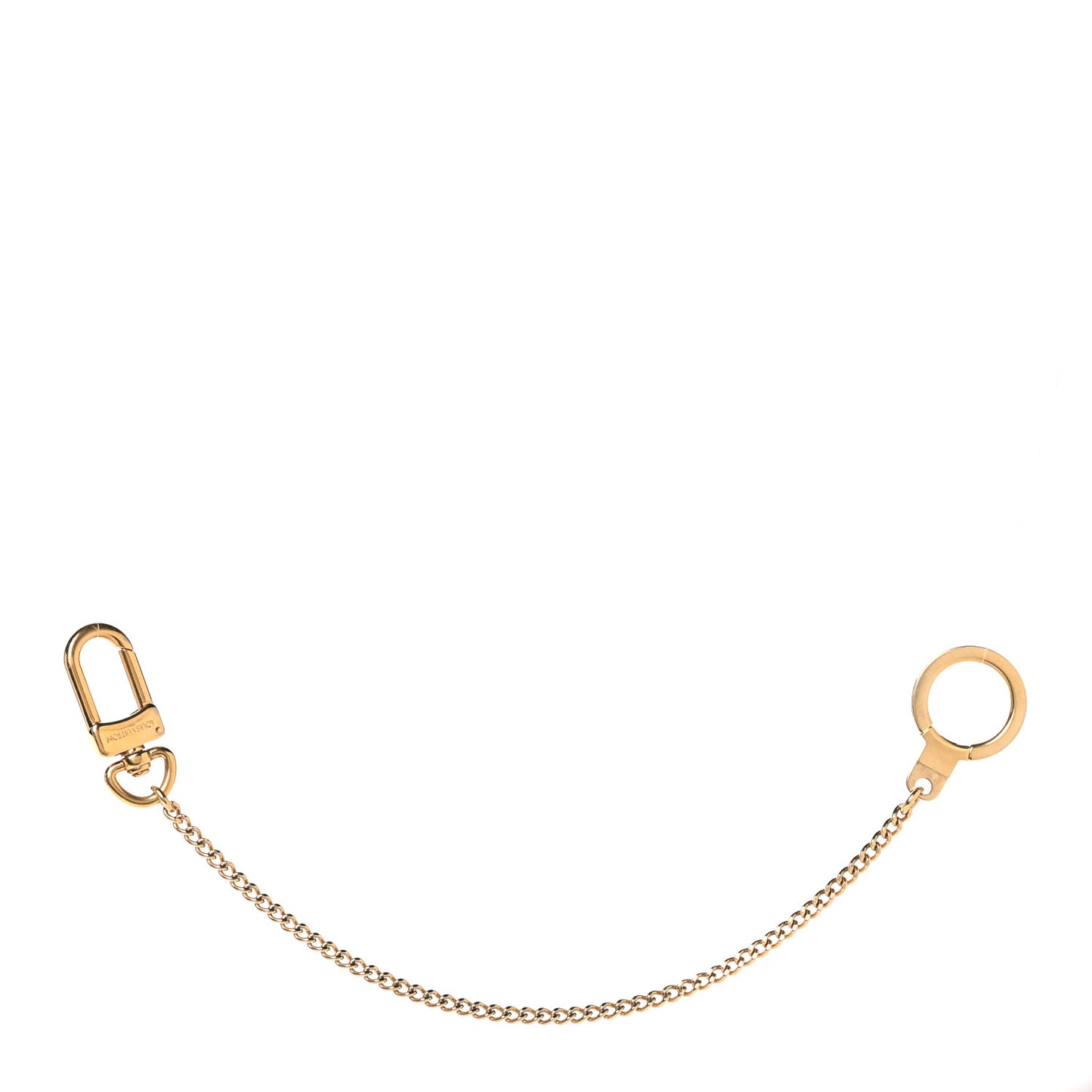 Metal Pochette Extender Key Ring Chain Gold