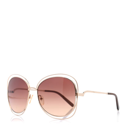 Chloe Oversized Round Carlina Sunglasses CE119S Gold 1 of 6
