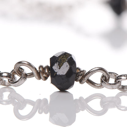 David Yurman Sterling Silver Black Onyx Station Chain Necklace 10 of 11