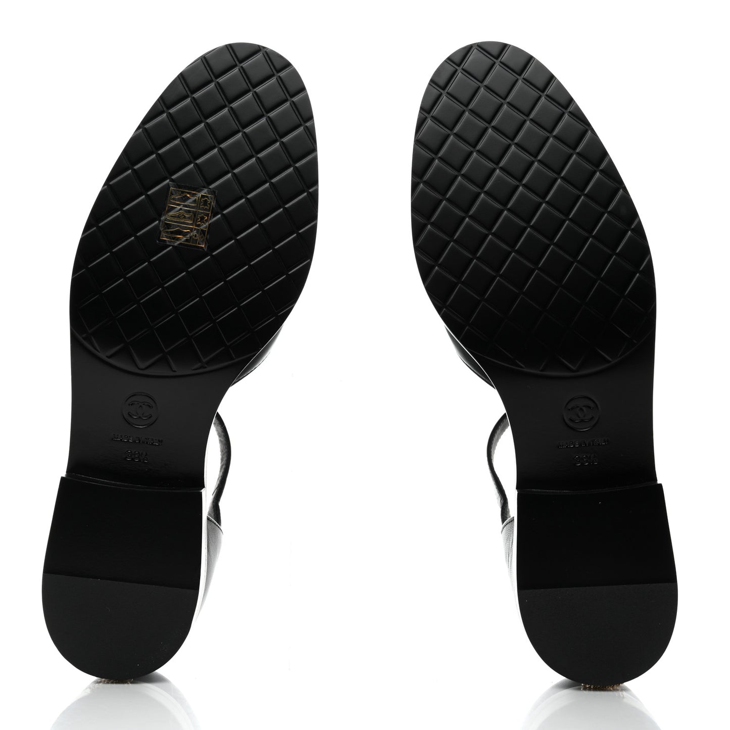 Shiny Goatskin Mary Jane Flats 38.5 Black