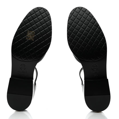 Chanel Shiny Goatskin Mary Jane Flats 38.5 Black 5 of 9