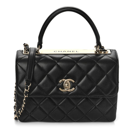 Chanel Lambskin Quilted Small Trendy CC Dual Handle Flap Bag Black 1 of 9