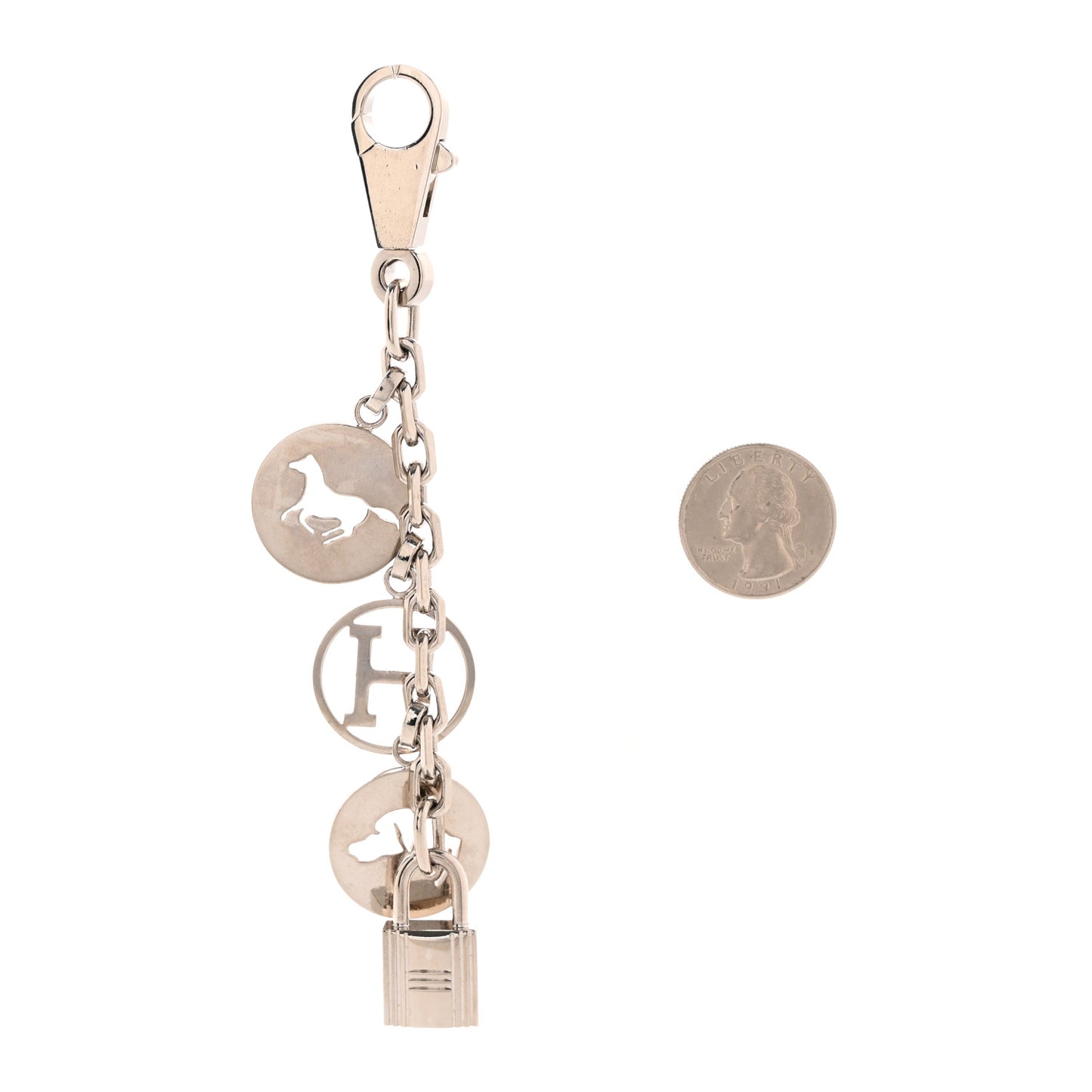 Palladium Breloque Bag Charm Silver