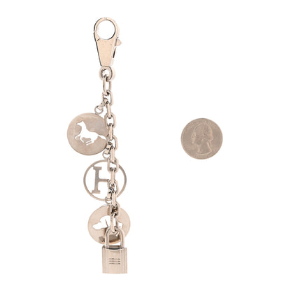 Hermes Palladium Breloque Bag Charm Silver 2 of 4