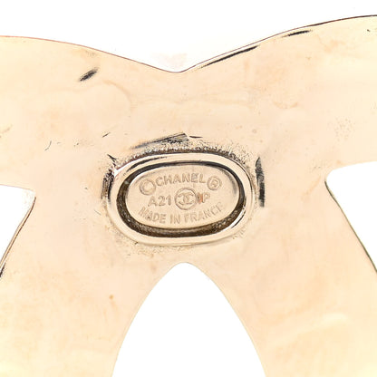 Chanel Baguette Crystal Logo CC Brooch Gold 4 of 4