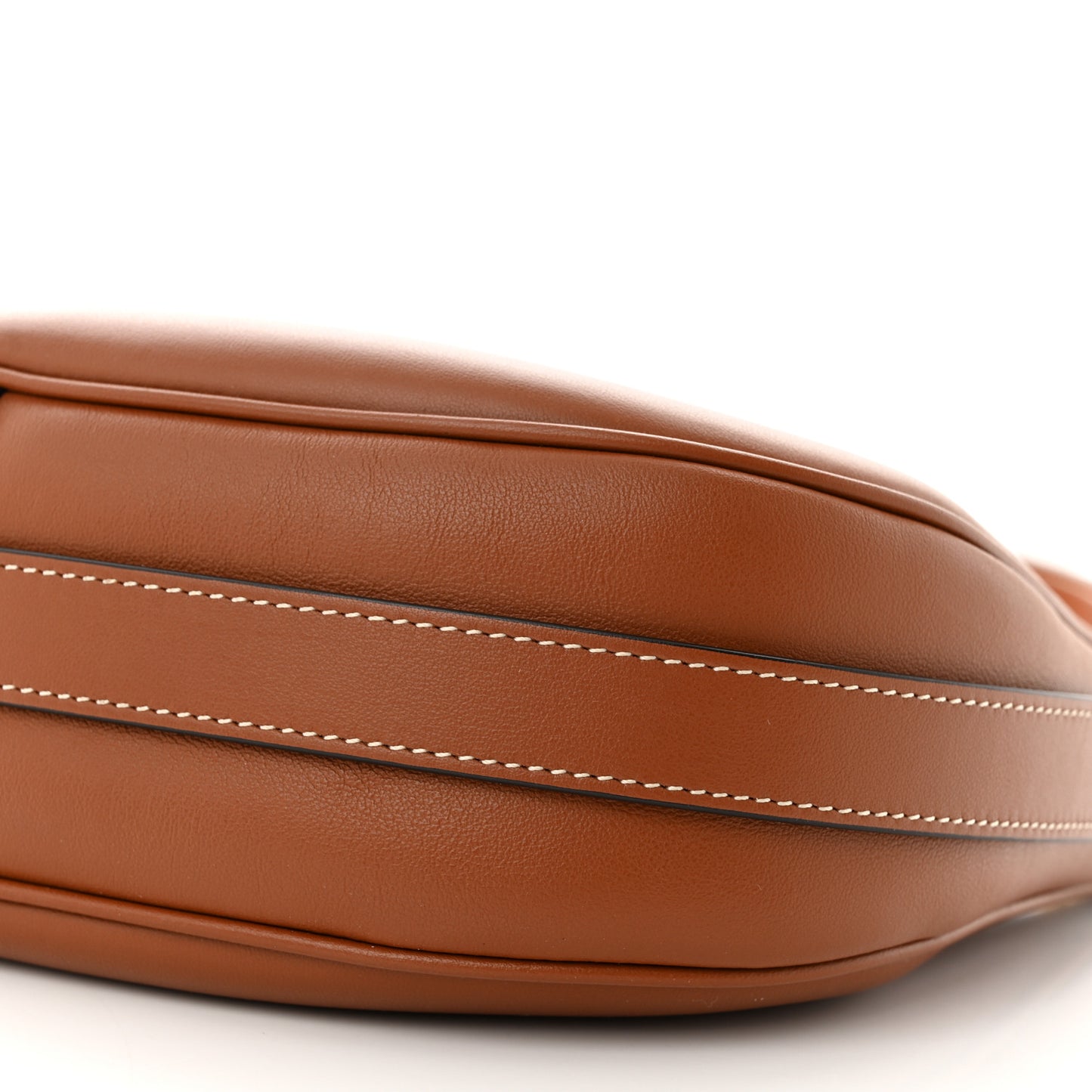 Smooth Calfskin Medium Strap Ava Shoulder Bag Tan