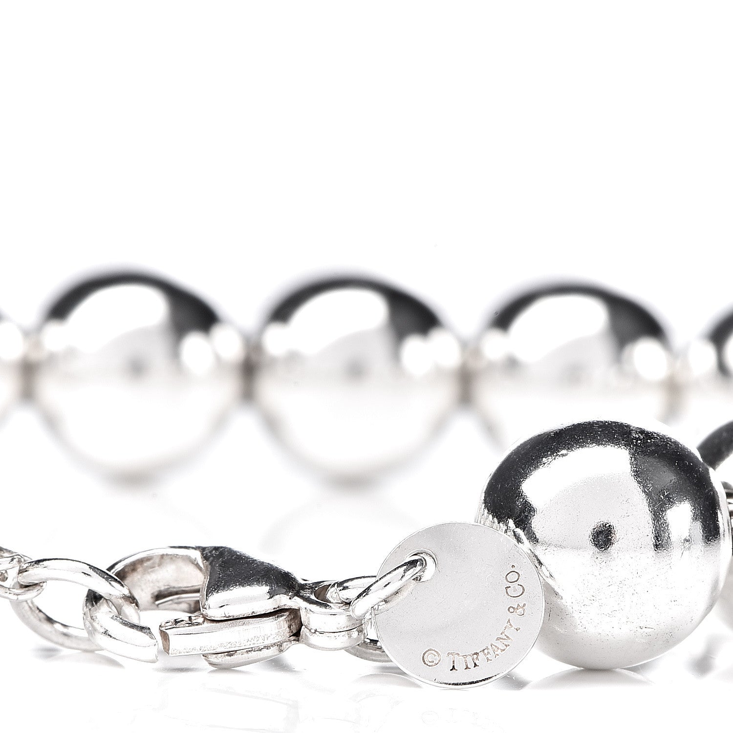 Tiffany Sterling Silver 10mm HardWear Ball Bracelet 4 of 5