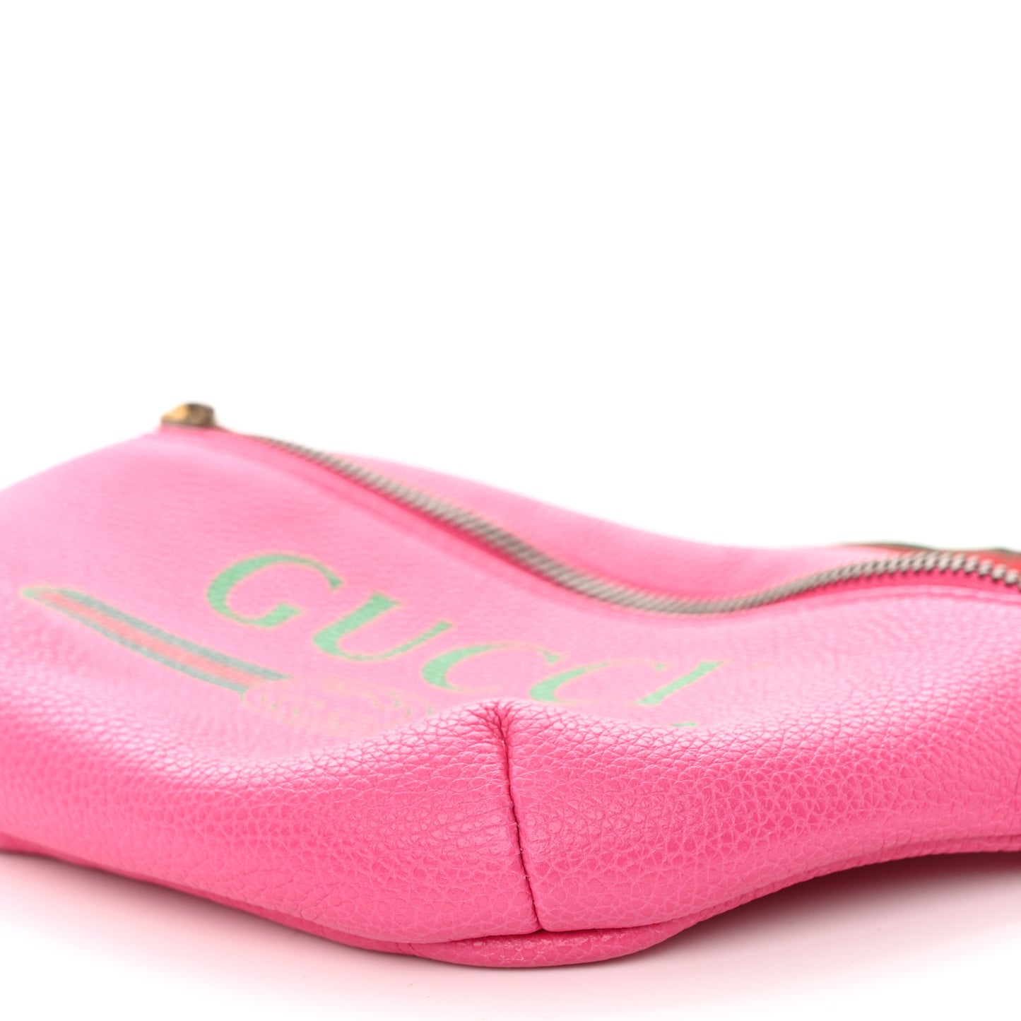 Grained Calfskin Small Logo Belt Bag Box Pink Green