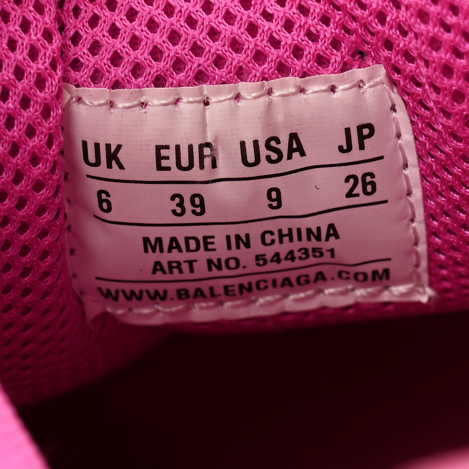 Balenciaga Fabric Mesh Clear Sole Fluo Womens Triple S Sneakers 39 Pink 8 of 11