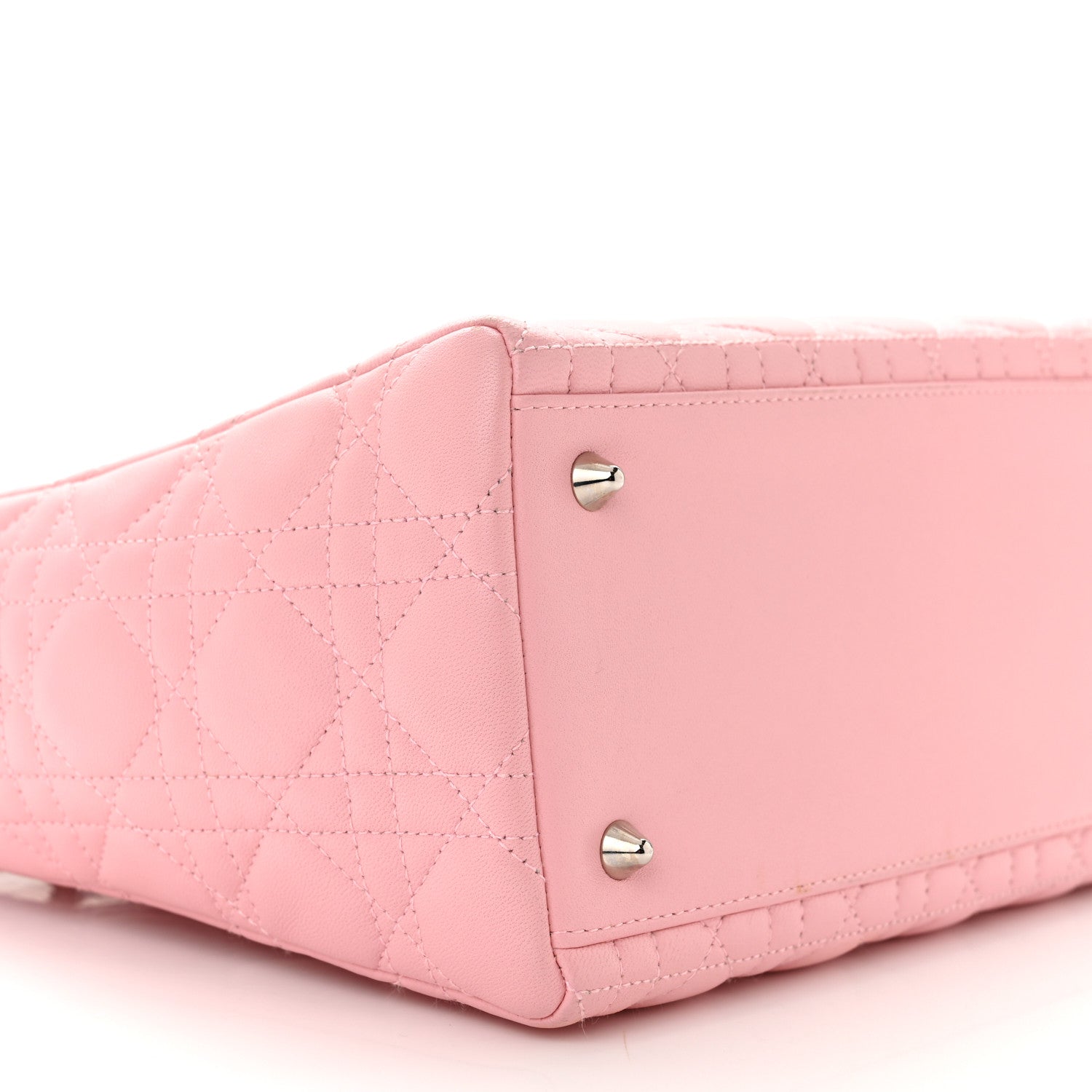 Christian Dior CHRISTIAN DIOR Lambskin Cannage Medium Lady Dior Pink 8 of 10