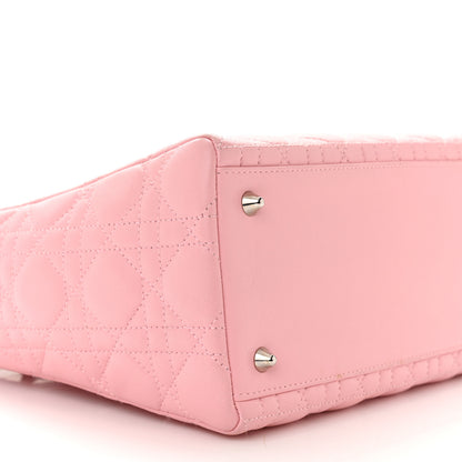 Christian Dior CHRISTIAN DIOR Lambskin Cannage Medium Lady Dior Pink 8 of 10