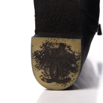 Chanel Calfskin CC Turnlock High Boots 37 Black 6 of 9
