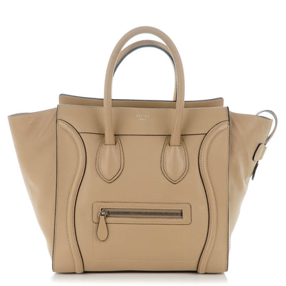 Celine Drummed Calfskin Mini Luggage Dune 1 of 8