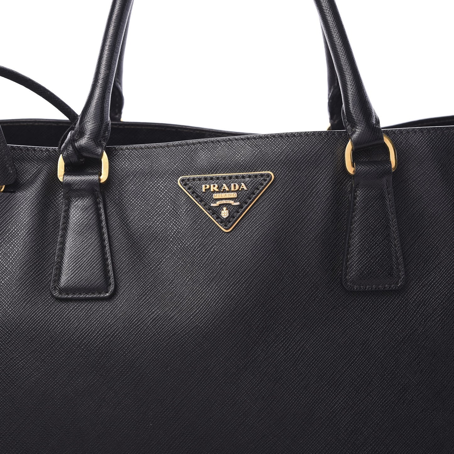 Saffiano Lux Medium Tote Black