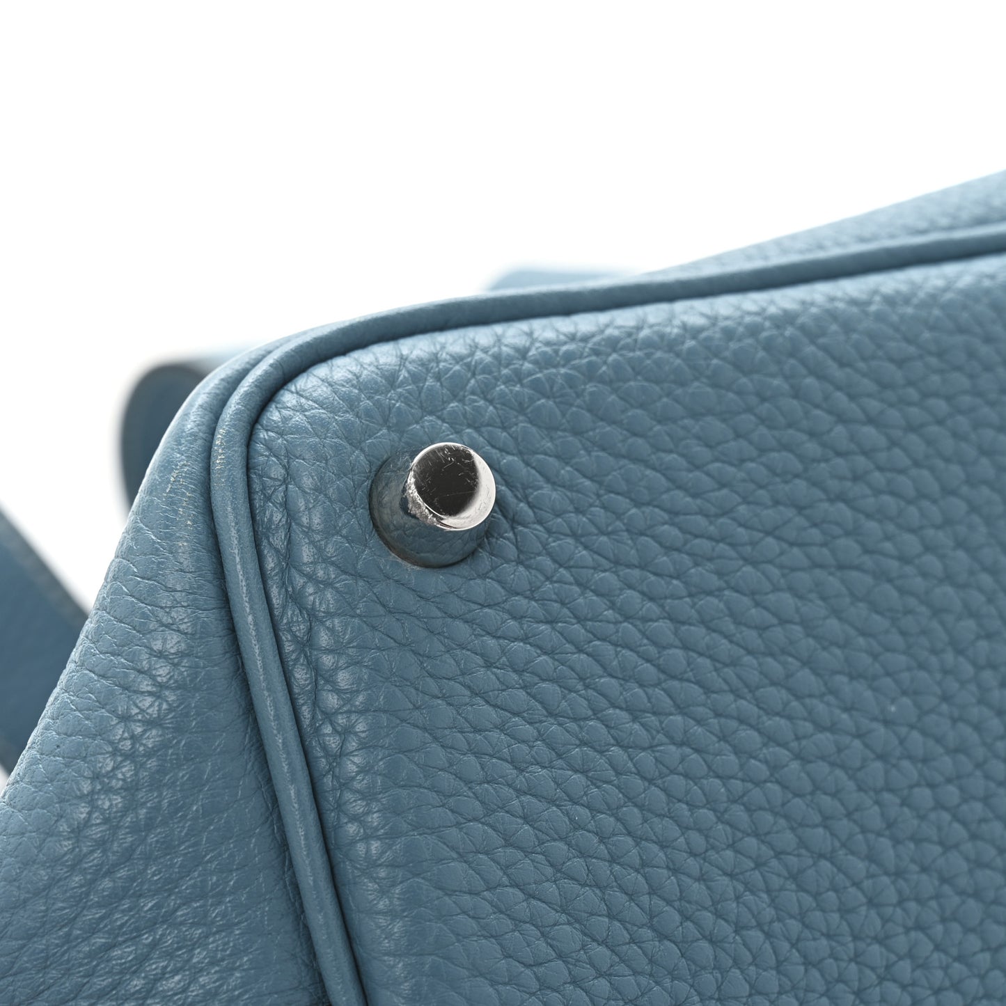 Taurillon Clemence Picotin Lock 18 PM Blue Jean
