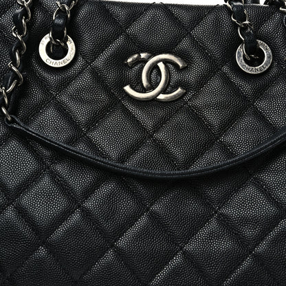 Chanel Caviar Quilted Large Coco Handle Shopping Tote Black 9 of 11