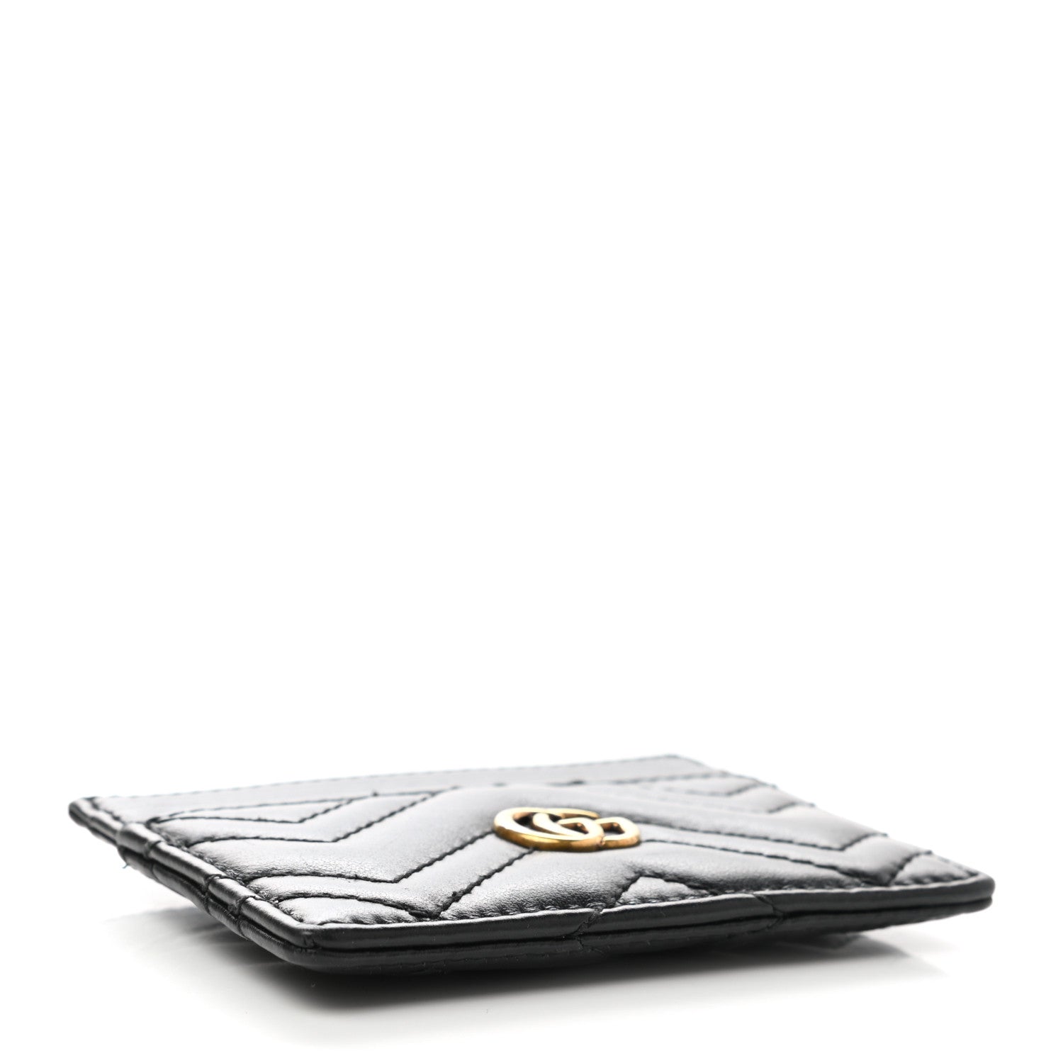Gucci Calfskin Matelasse GG Marmont Card Holder Black 4 of 6