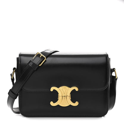 Celine Shiny Calfskin Teen Triomphe Black 1 of 10