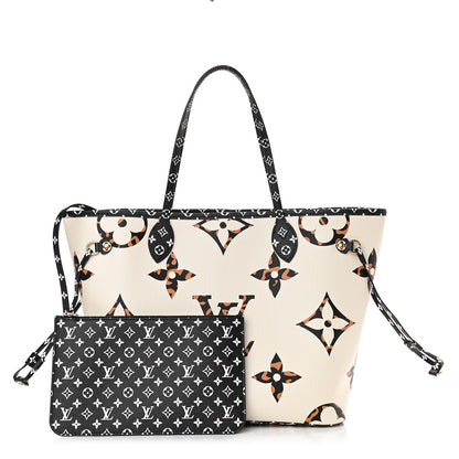 Louis Vuitton Monogram Giant Jungle Neverfull MM Ivory 1 of 12