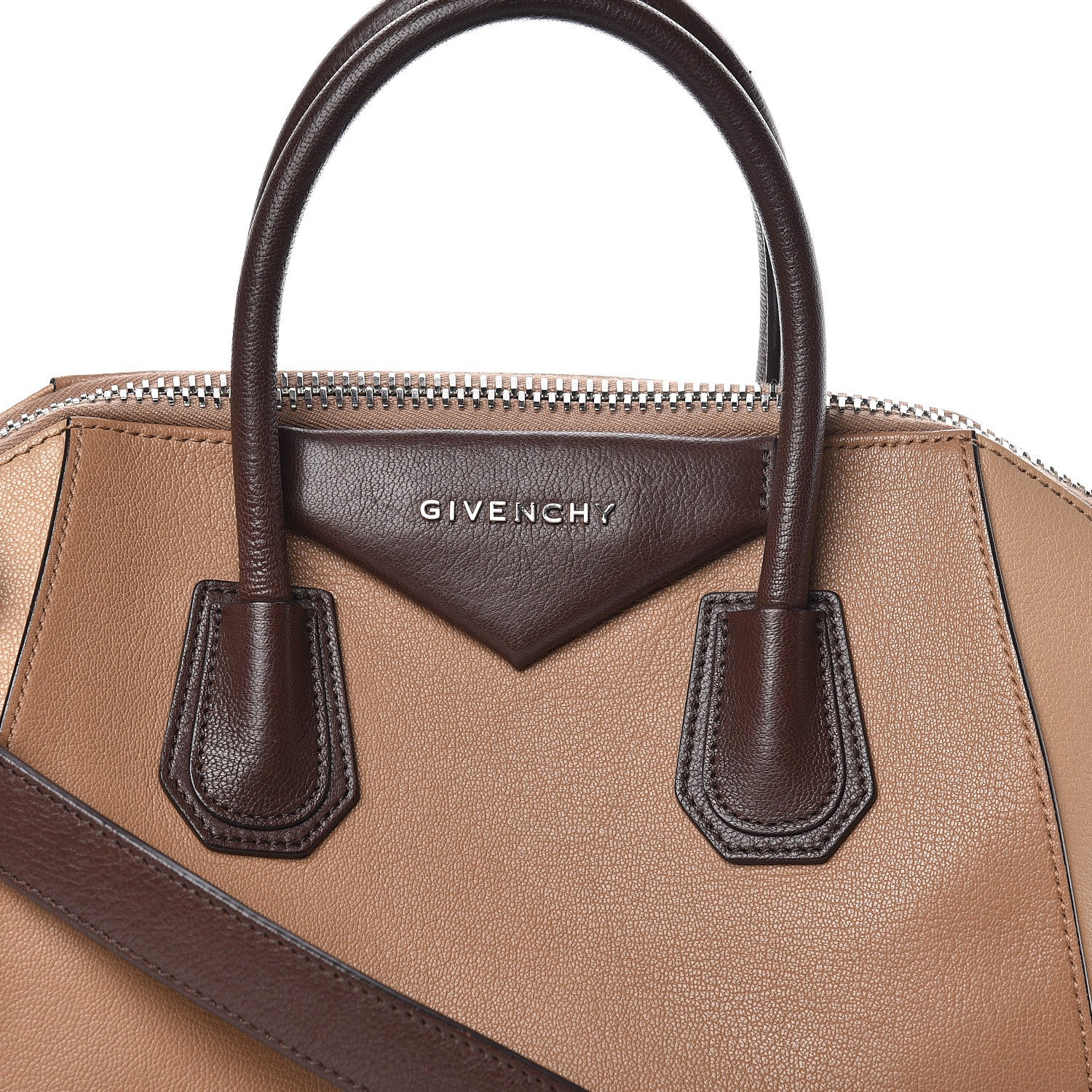 Givenchy Sugar Goatskin Small Tri-Color Antigona Beige Camel Brown 8 of 10