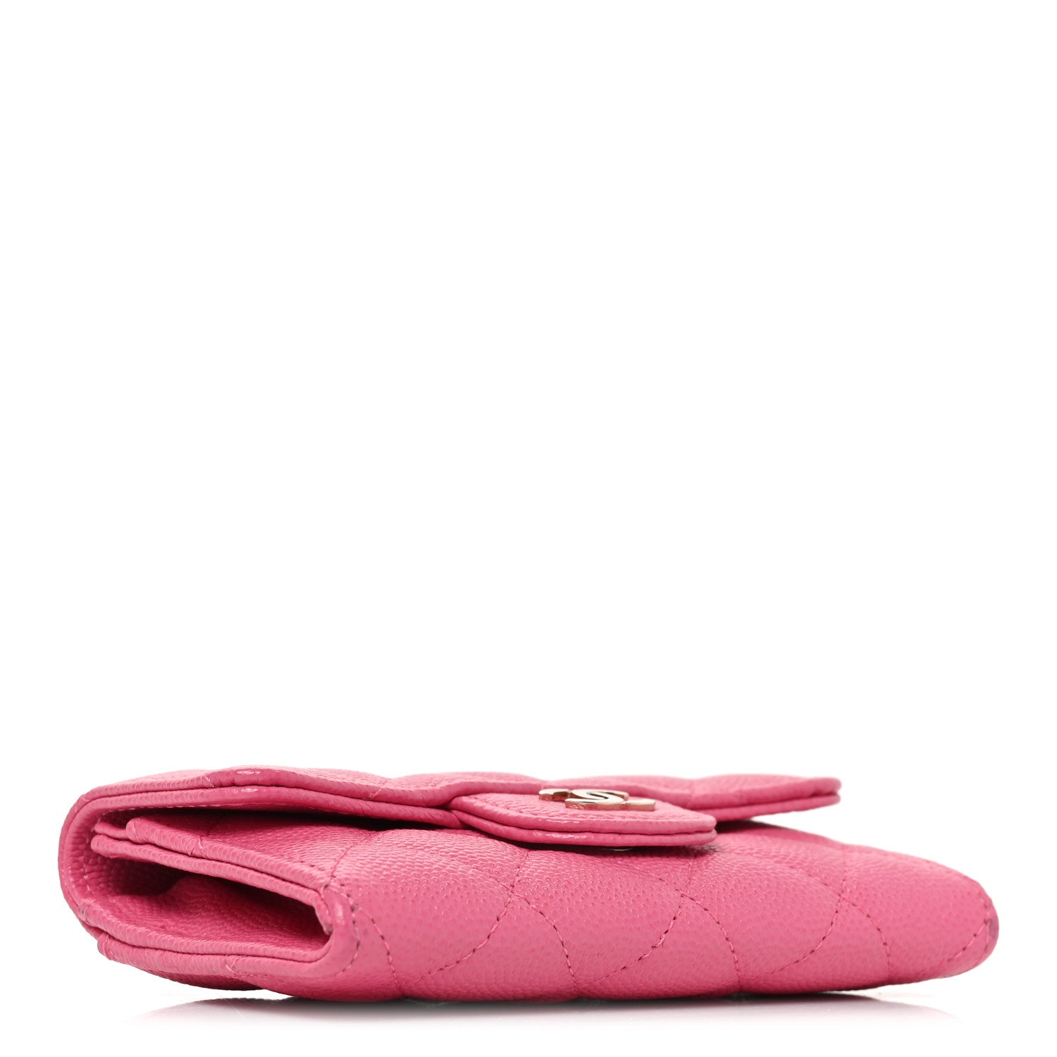 Chanel Caviar Quilted Flap Card Holder Wallet Pink 4 of 8