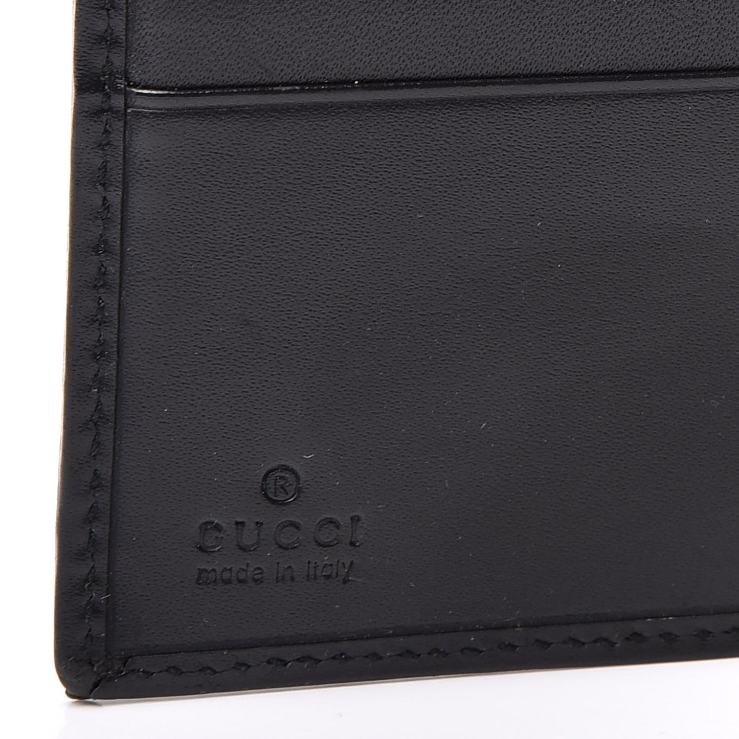 Calfskin Denim Monogram French Flap Wallet Black
