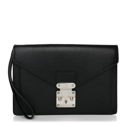 Louis Vuitton Epi Pochette Sellier Dragonne Clutch Black 1 of 8