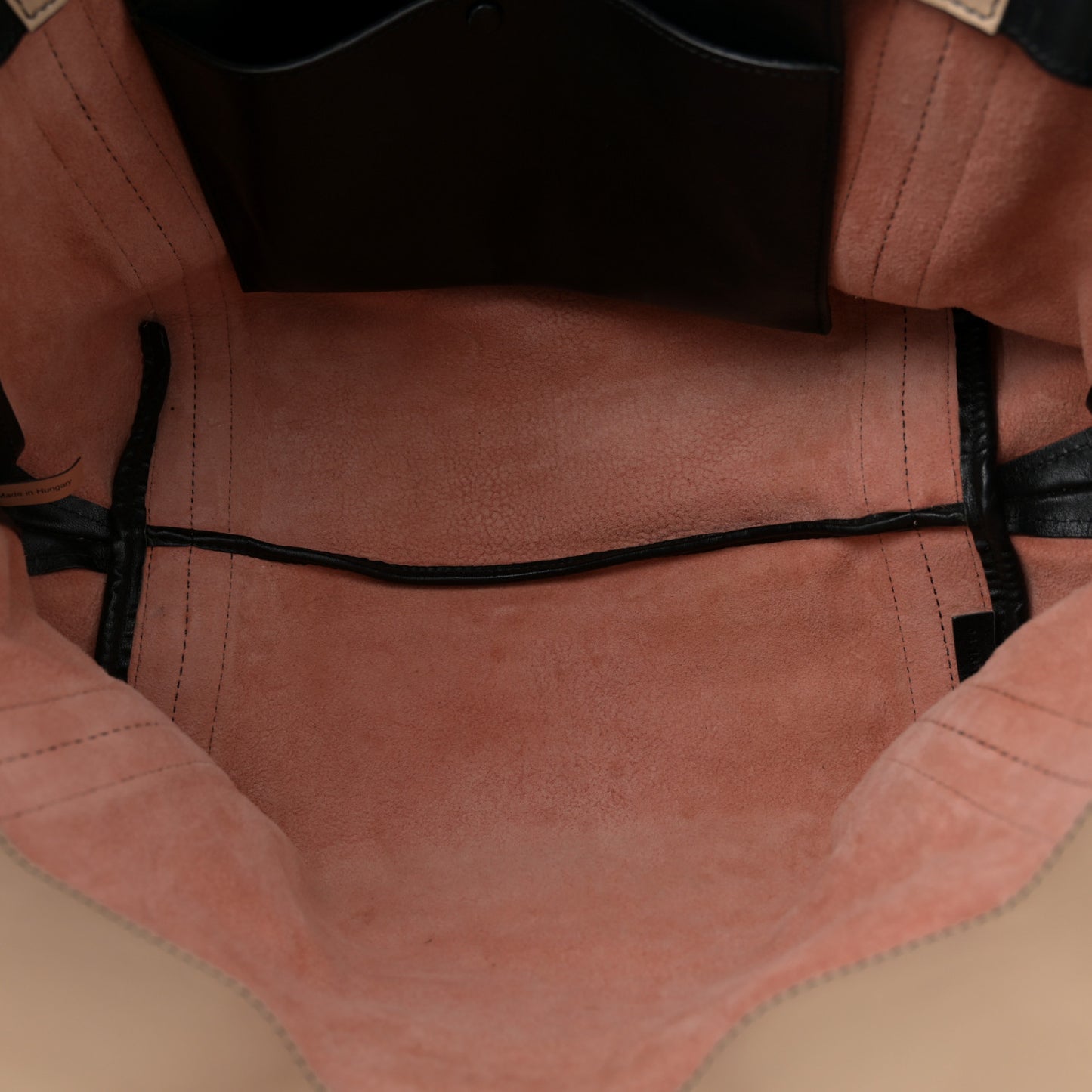 Sheepskin Small Alison East West Tote Pink Black