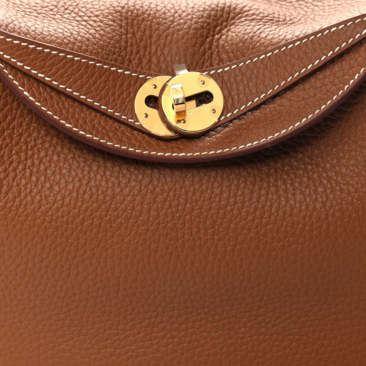 Hermes Taurillon Clemence Lindy 26 Gold 8 of 11