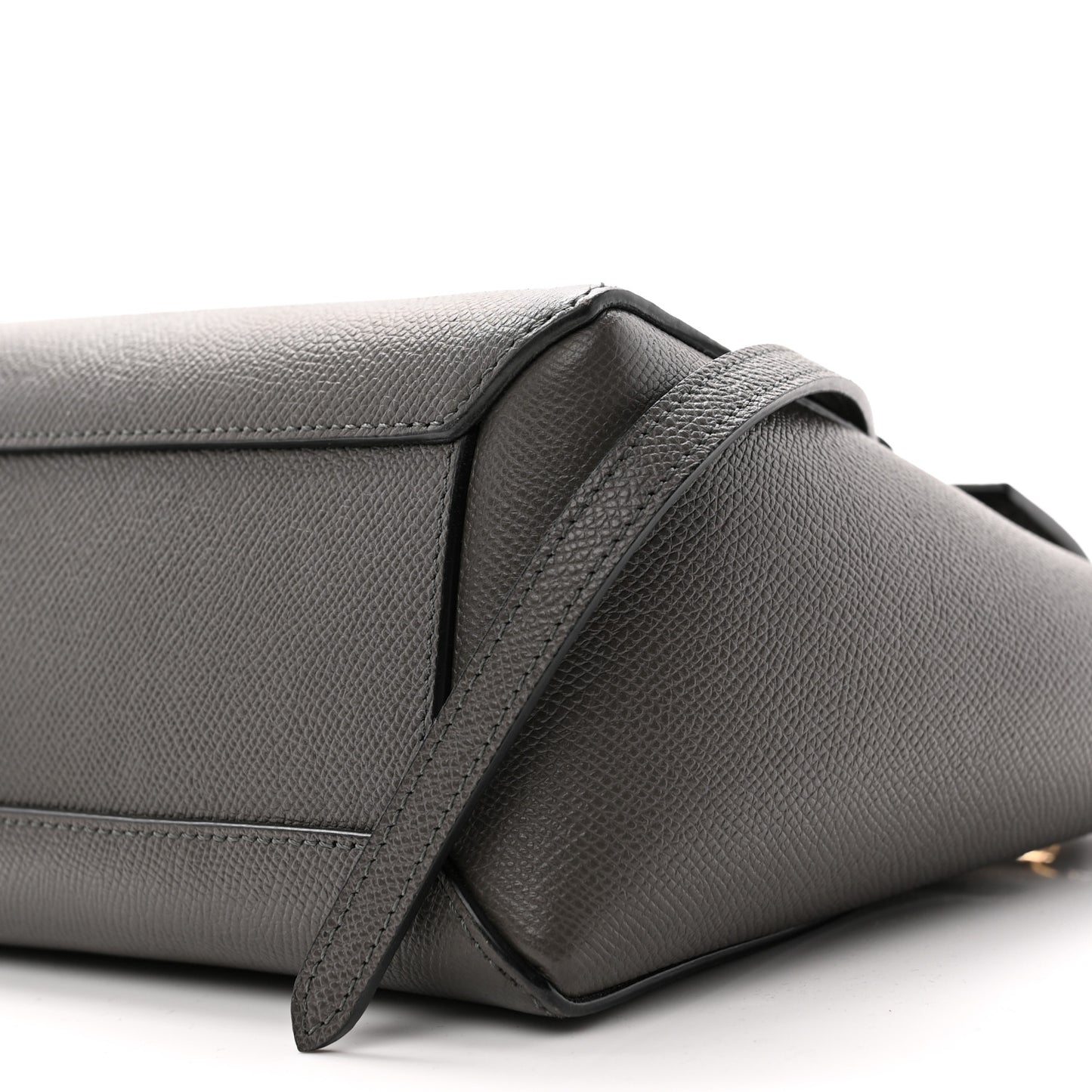 Grained Calfskin Nano Belt Bag Grey