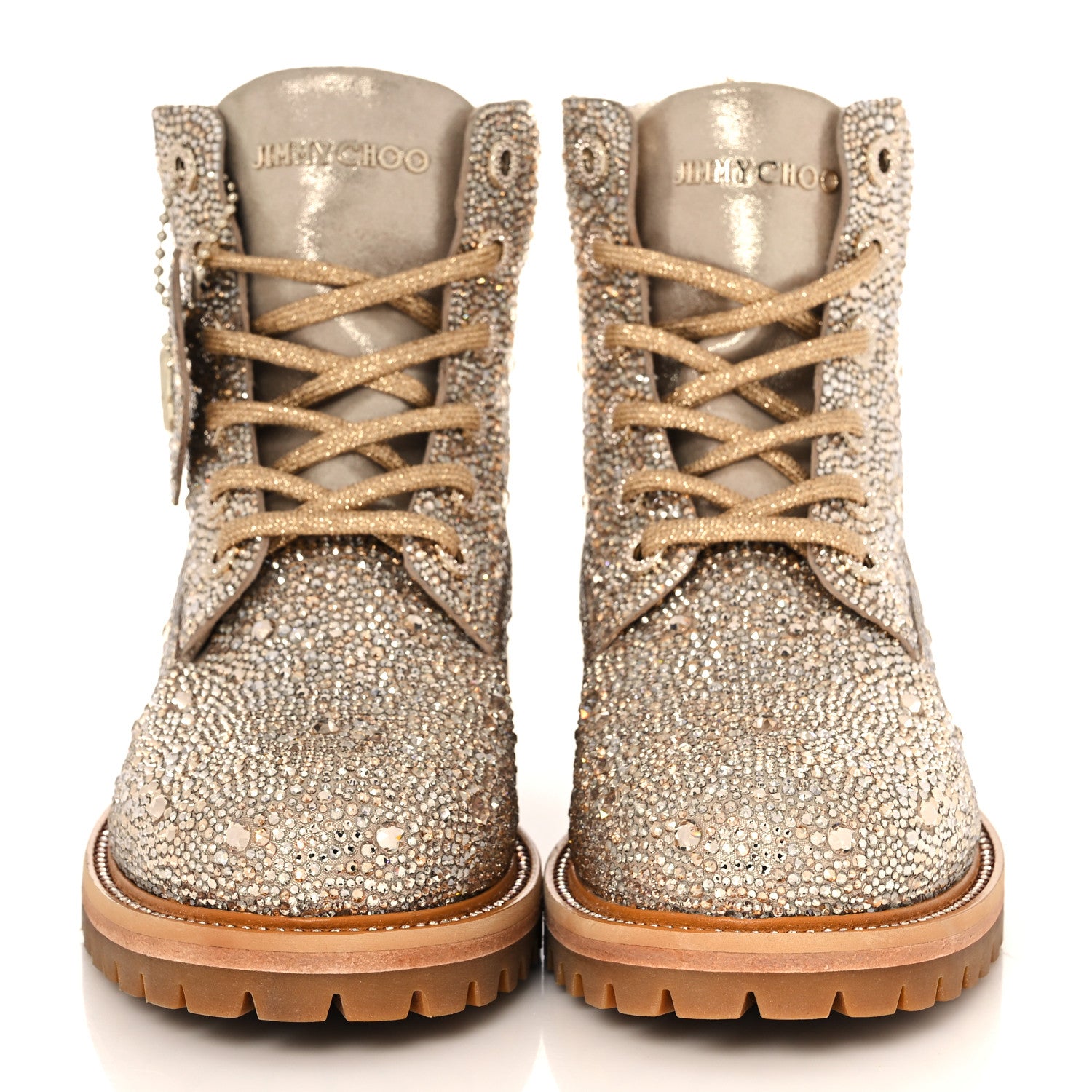 Jimmy Choo X TIMBERLAND Swarovski Crystal Ankle Boots 9 2 of 9