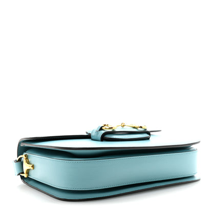 Gucci Azalea Calfskin Horsebit 1955 Shoulder Bag Dusty Azure 4 of 10