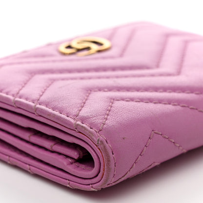 Gucci Calfskin Matelasse GG Marmont Card Case Candy Mousse 10 of 12