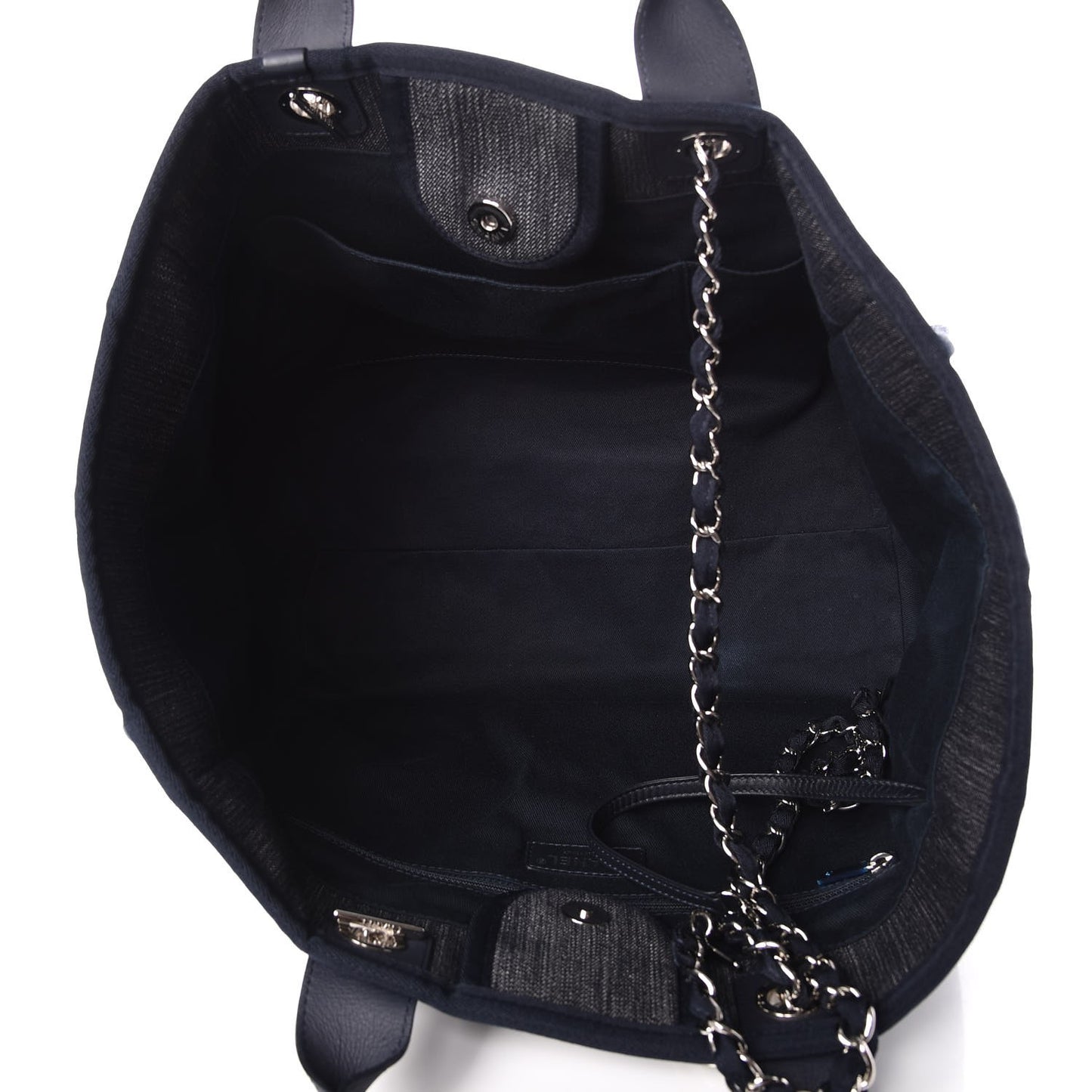 Denim Large Deauville Tote Dark Blue