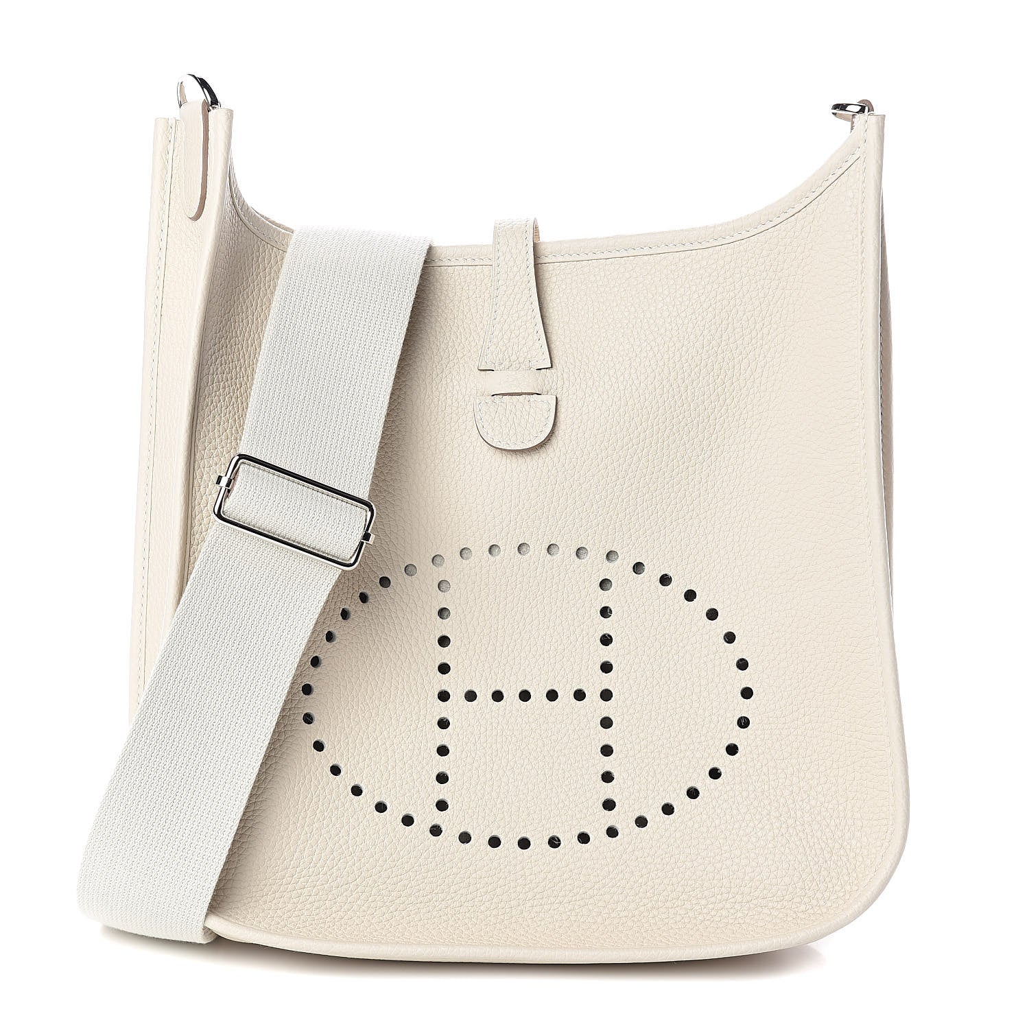 Hermes Taurillon Clemence Evelyne III PM Craie 1 of 10