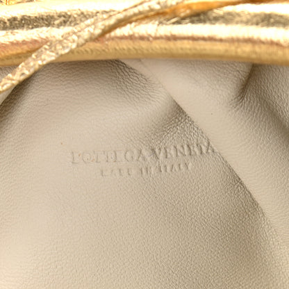 Bottega Veneta Metallic Crinkled Lambskin The Mini Pouch Oro 6 of 10