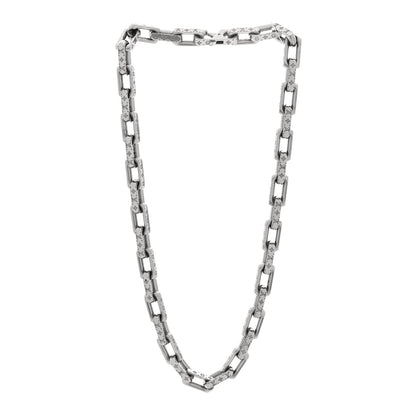 Louis Vuitton Monogram Chain Necklace Silver 3 of 4