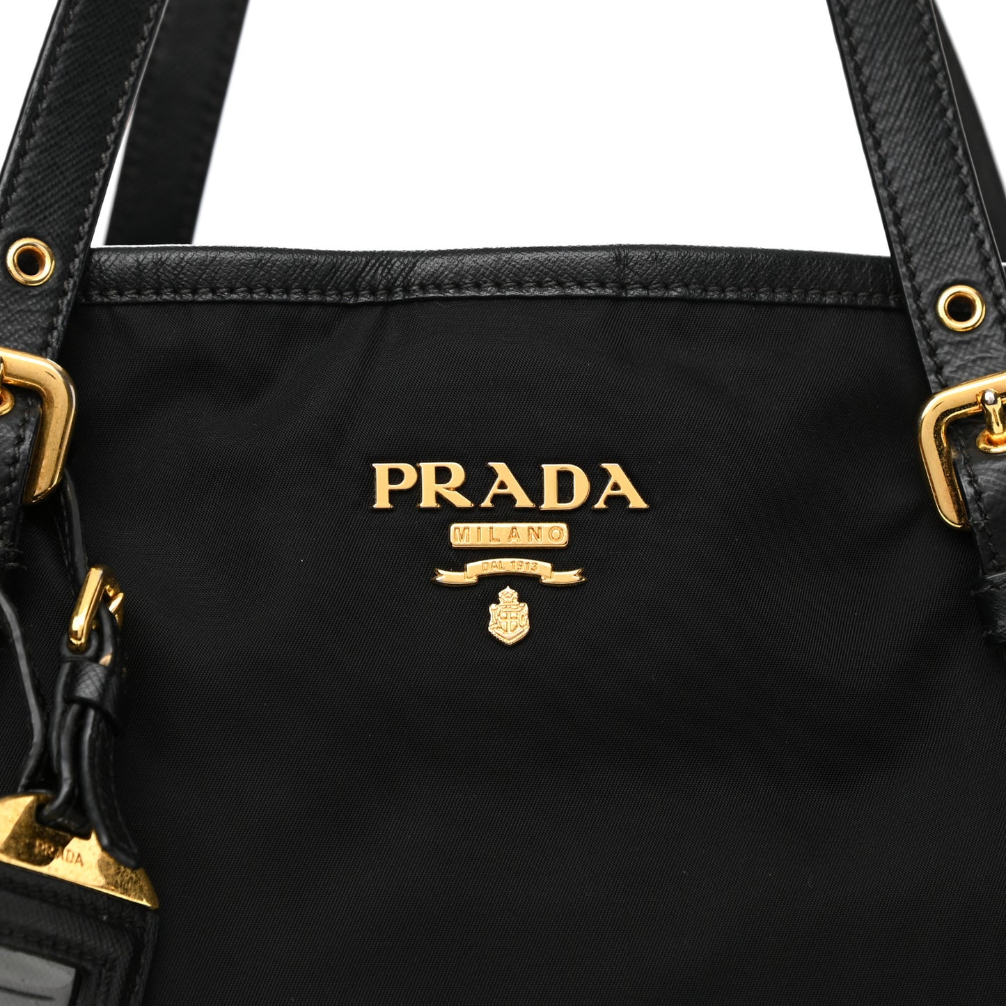 Tessuto Nylon Saffiano Tote Black