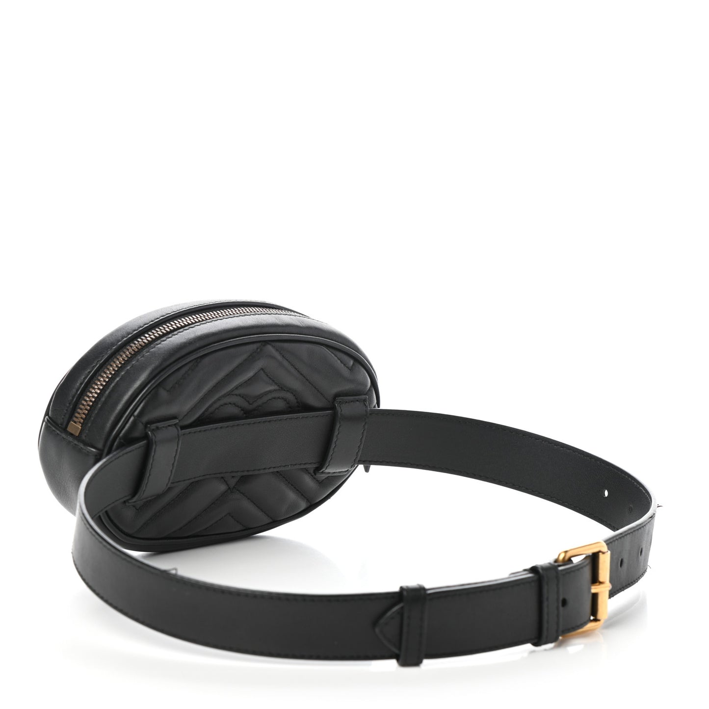 Calfskin Matelasse GG Marmont Belt Bag 75 30 Black