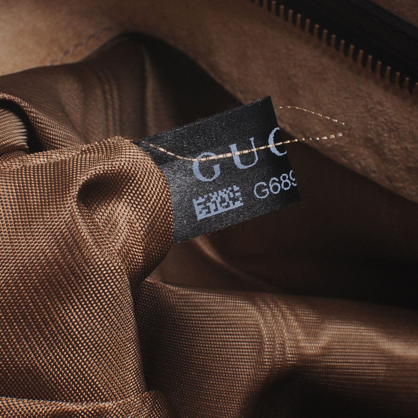 Nubuck Suede Large Web Messenger Bag Dark Brown
