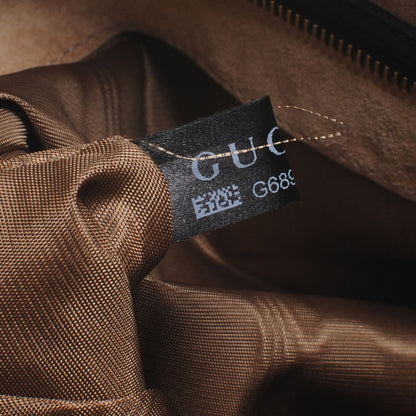 Gucci Nubuck Suede Large Web Messenger Bag Dark Brown 6 of 10